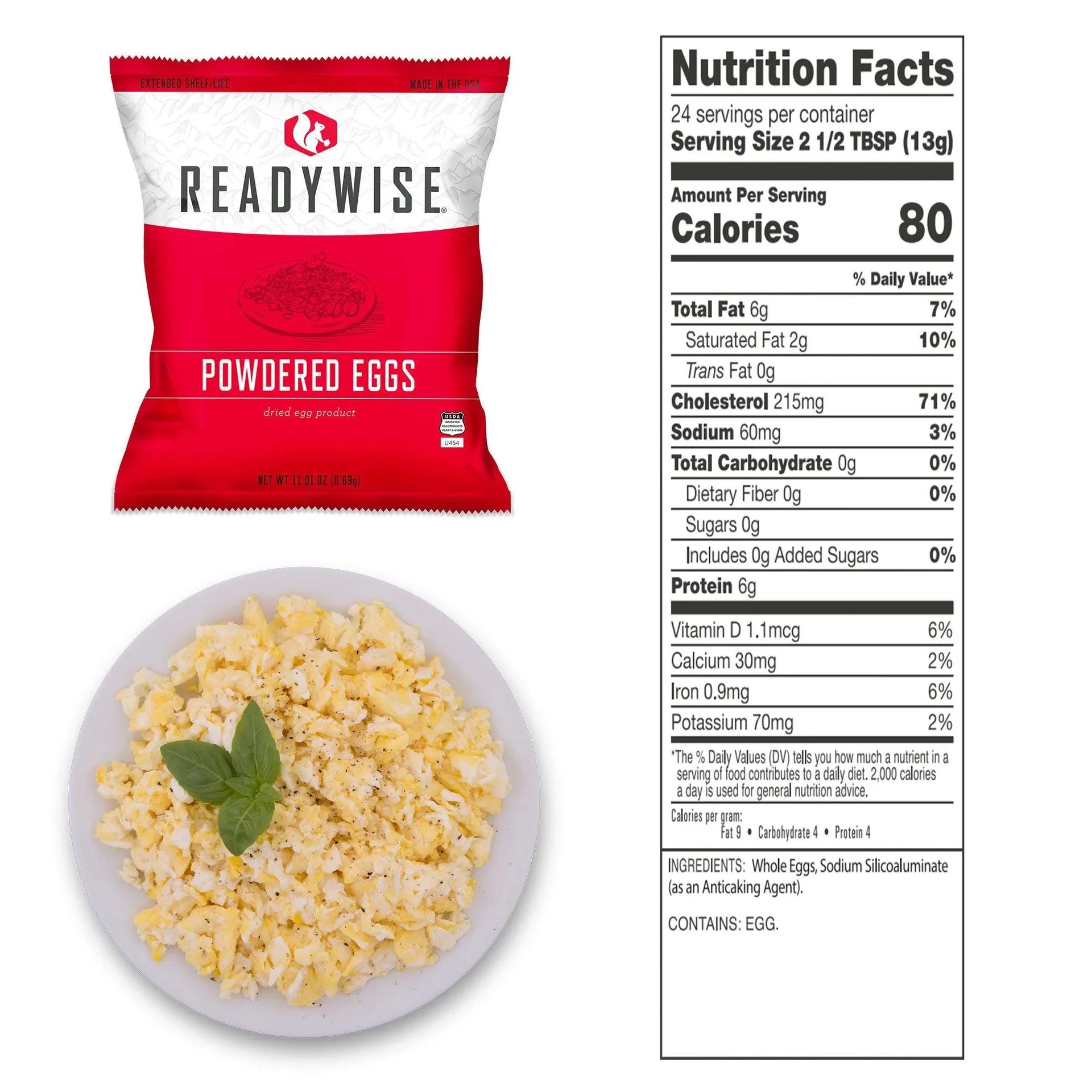ReadyWise Powdered Eggs Bucket – 144 Servings