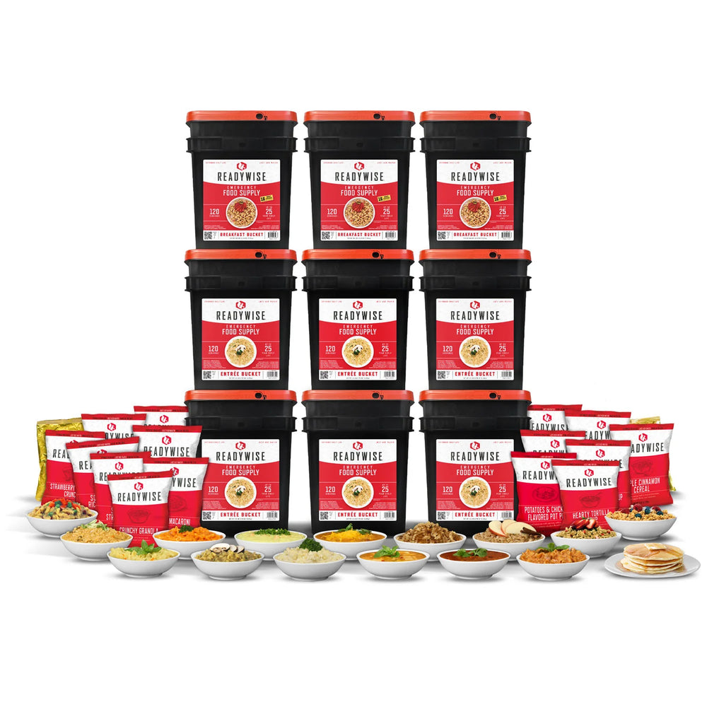 ReadyWise 1-Year 1-Person Emergency Food Supply Kit– 1,080 Servings