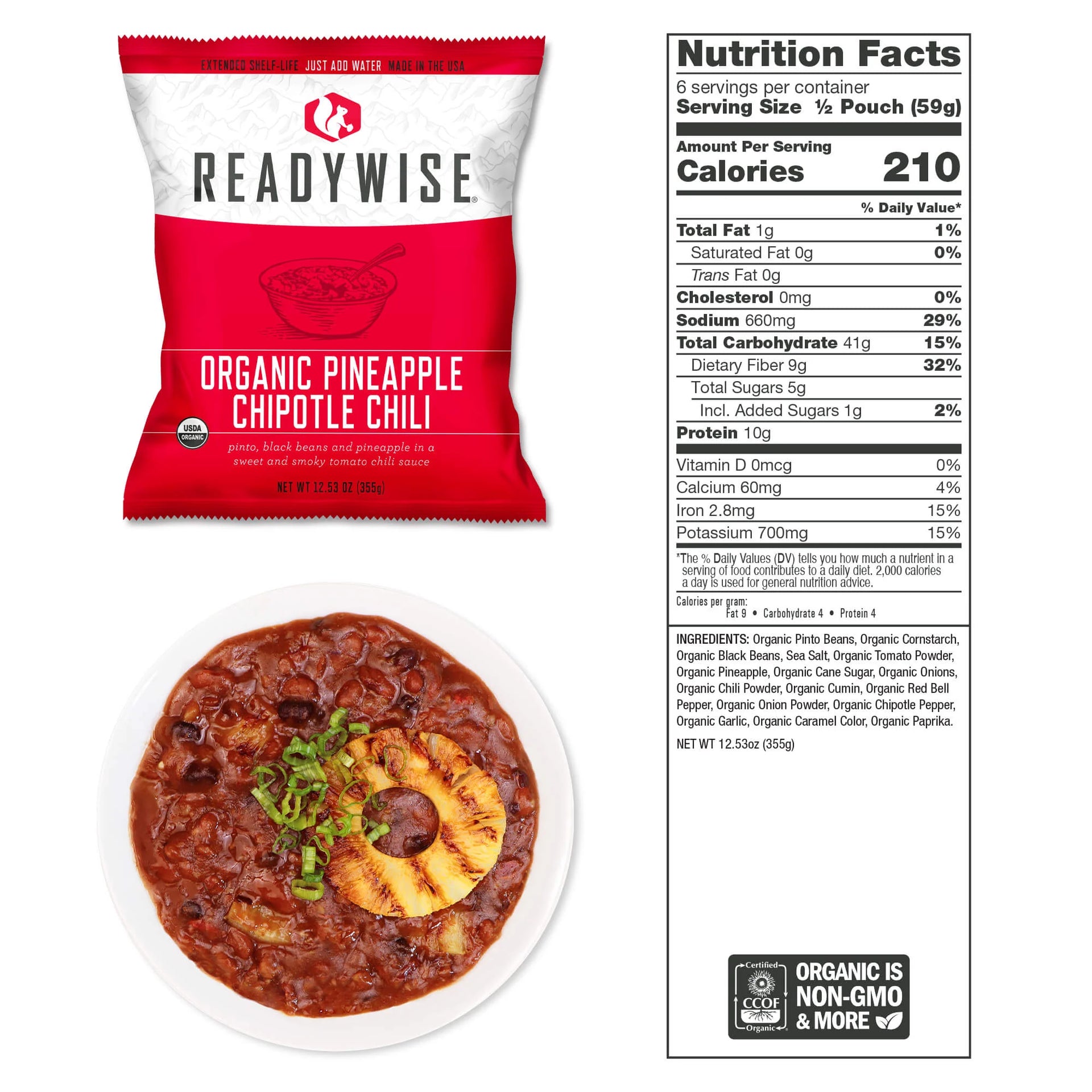 ReadyWise Organic Bucket – 90 Servings
