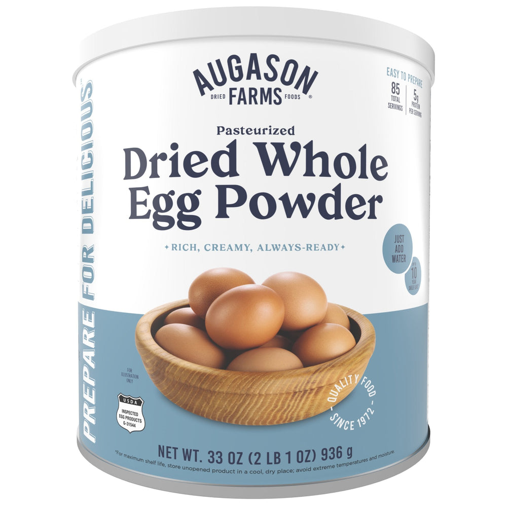 Augason Farms Pasteurized Dried Whole Egg Powder Can - 85 Servings