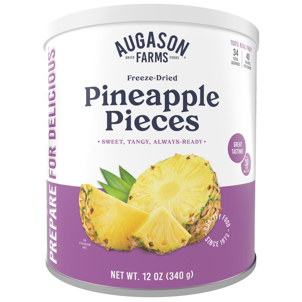 Augason Farms Freeze-Dried Pineapple Pieces Can - 34 Servings
