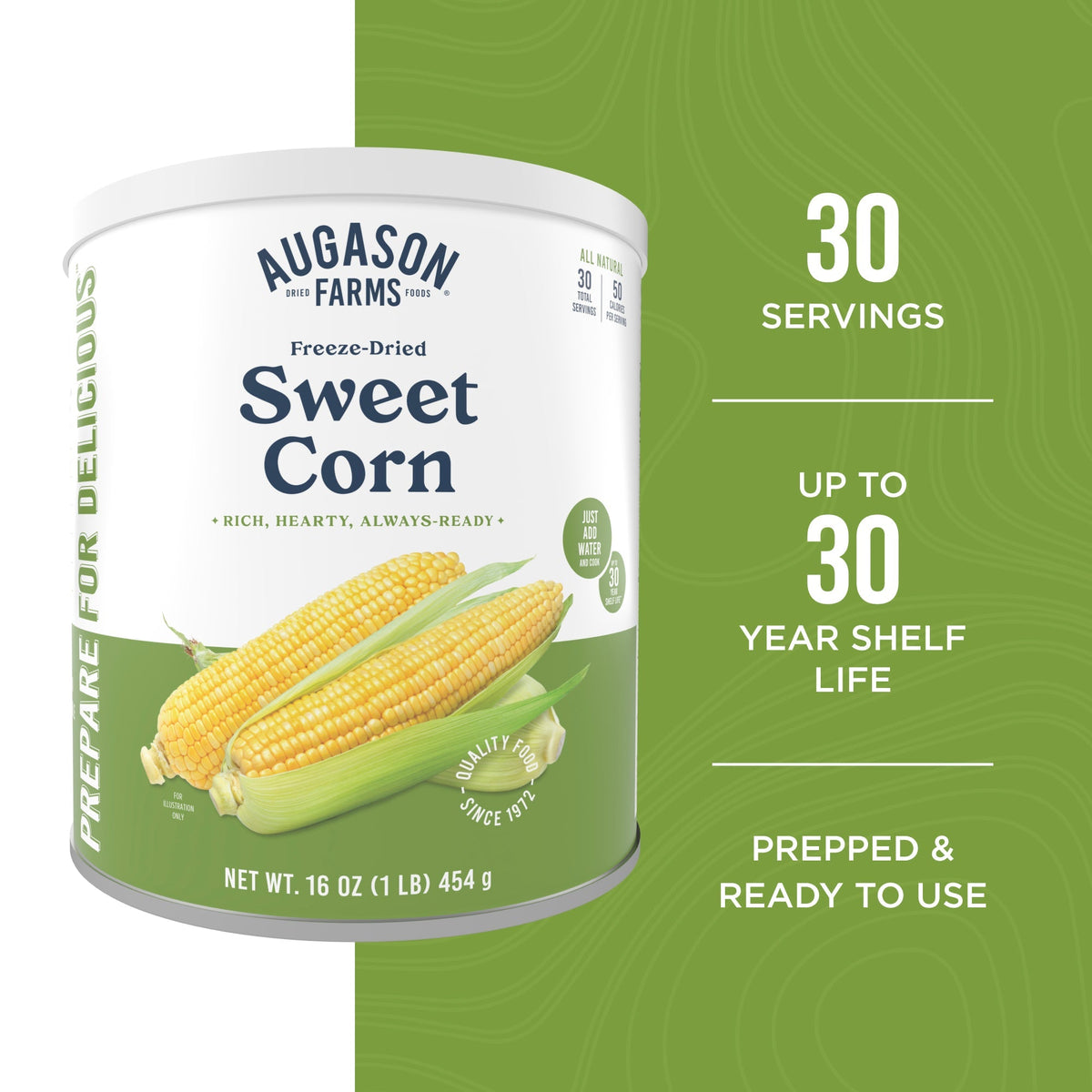 Augason Farms Freeze Dried Sweet Corn Can, 30 Servings, view 2