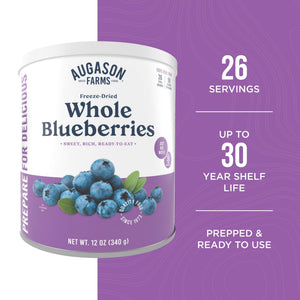 Augason Farms Freeze Dried Whole Blueberries Can, 26 Servings, view 2