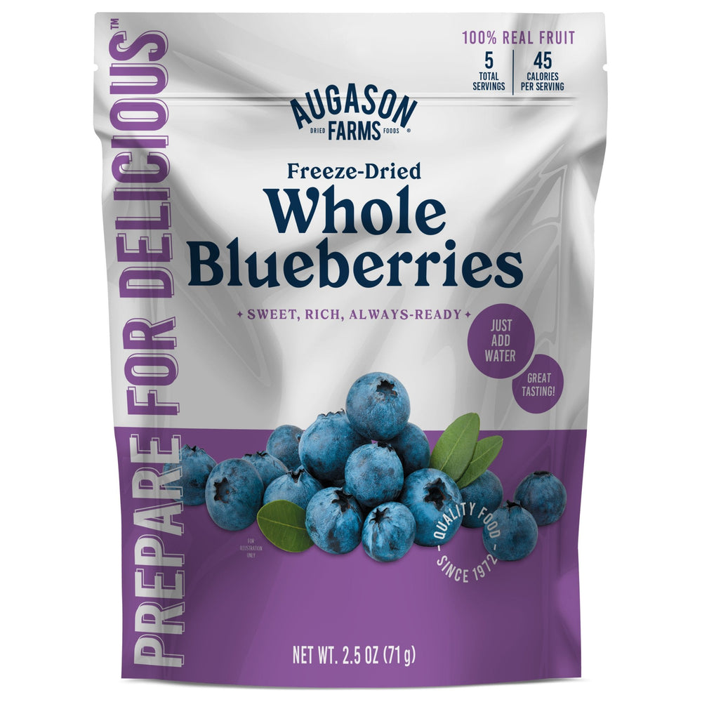 Augason Farms Freeze Dried Whole Blueberries Pouch - 5 Servings