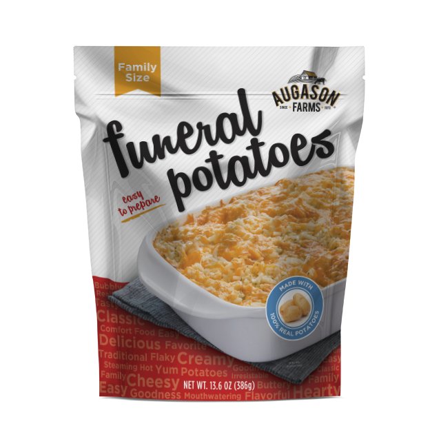 Augason Farms Funeral Potatoes Pouch, Cheesy Potato Casserole - 12 Servings