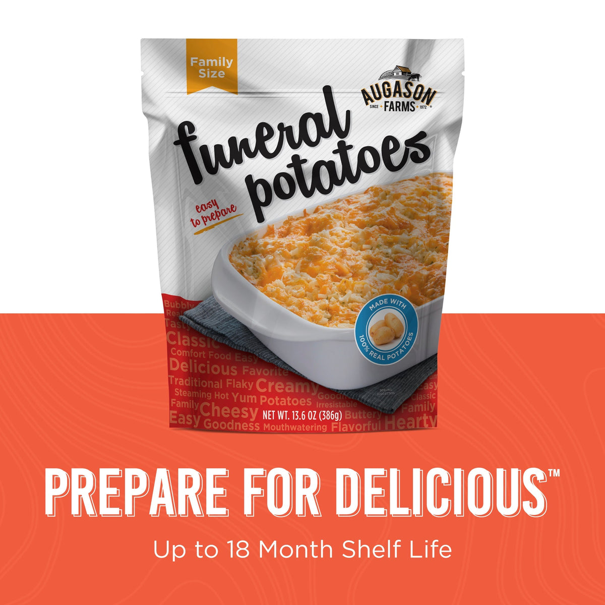 Augason Farms Funeral Potatoes Pouch, Cheesy Potato Casserole, 12 Servings, view 8