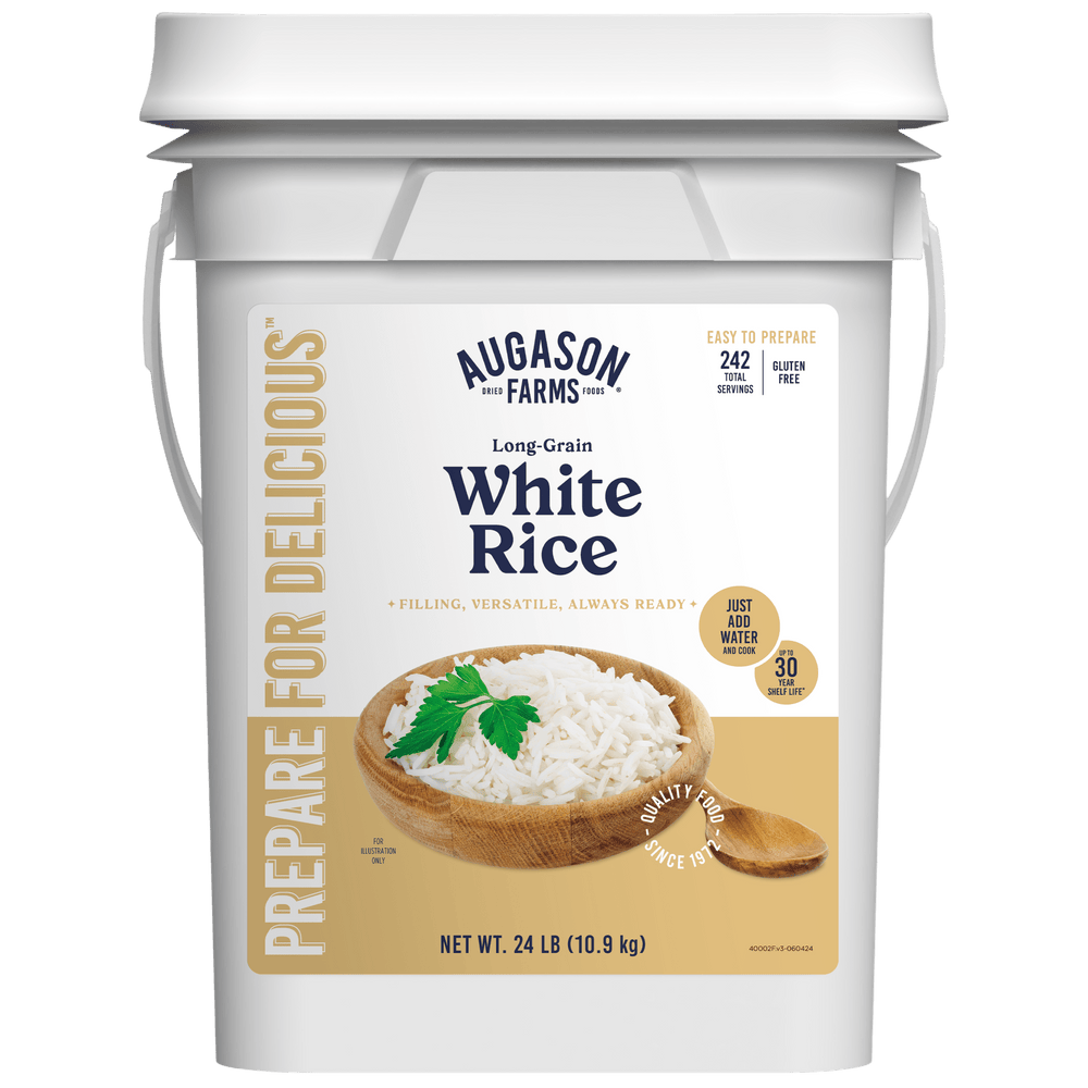 Augason Farms Long Grain White Rice, 242 Servings