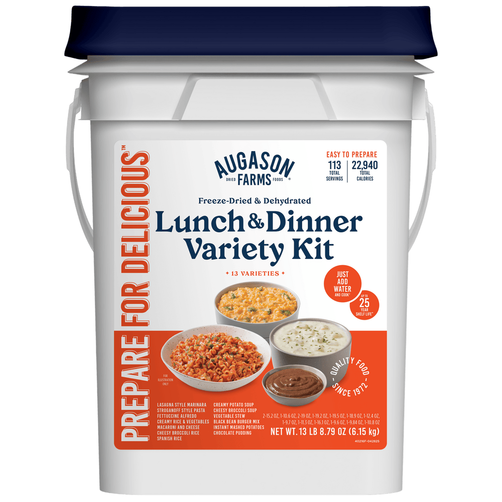 Augason Farms Lunch and Dinner Variety Bucket - 113 Servings