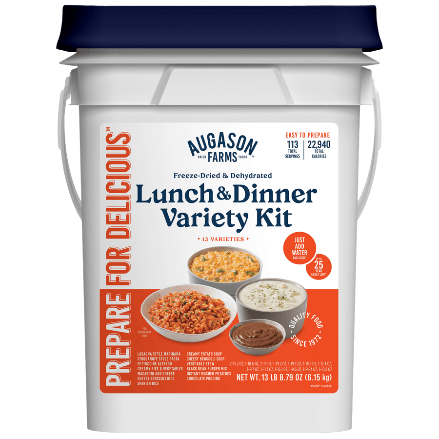 Augason Farms Lunch and Dinner Variety Bucket - 113 Servings
