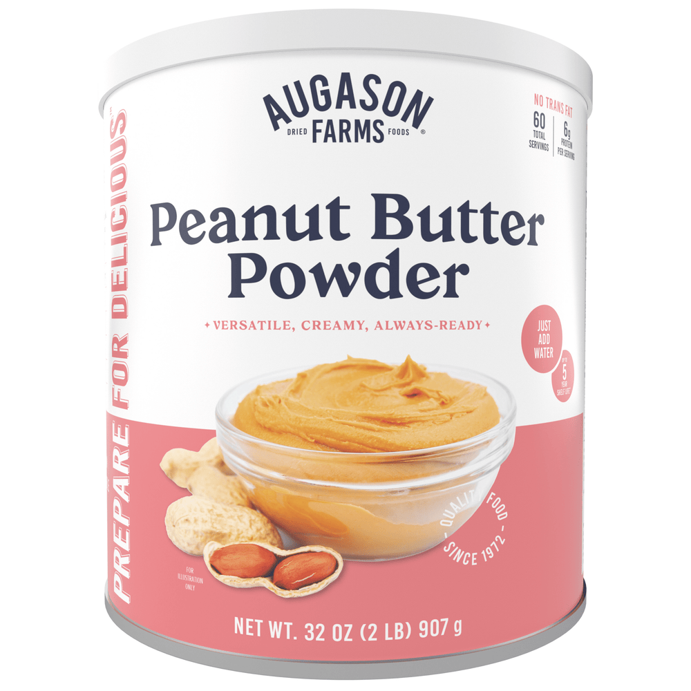 Augason Farms Peanut Butter Powder Can, 60 Servings