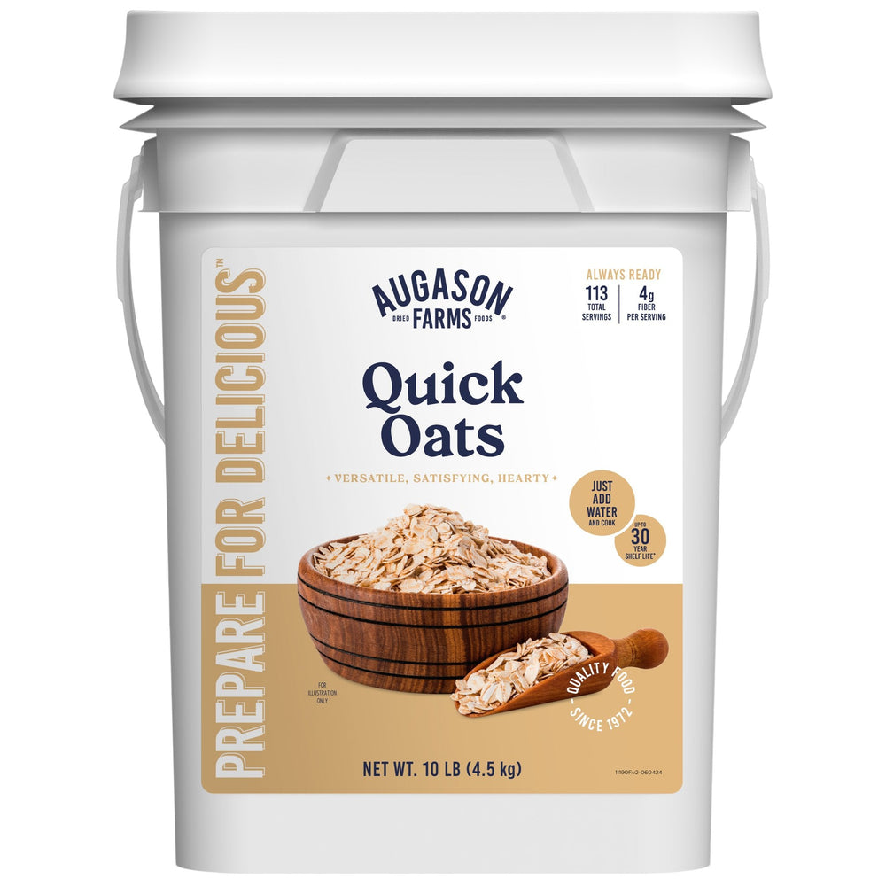 Augason Farms Quick Oats 4 Gallon Bucket - 113 Servings