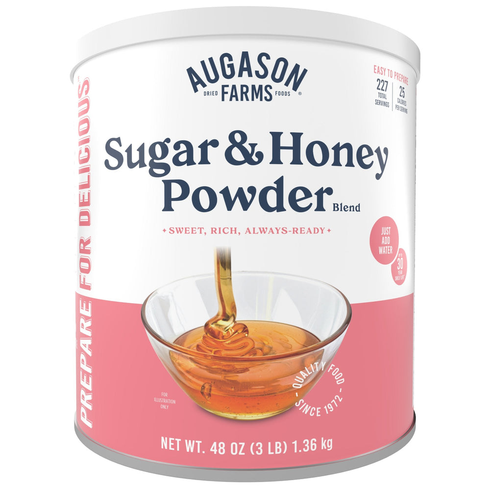 Augason Farms Sugar & Honey Powder Blend Can - 227 Servings