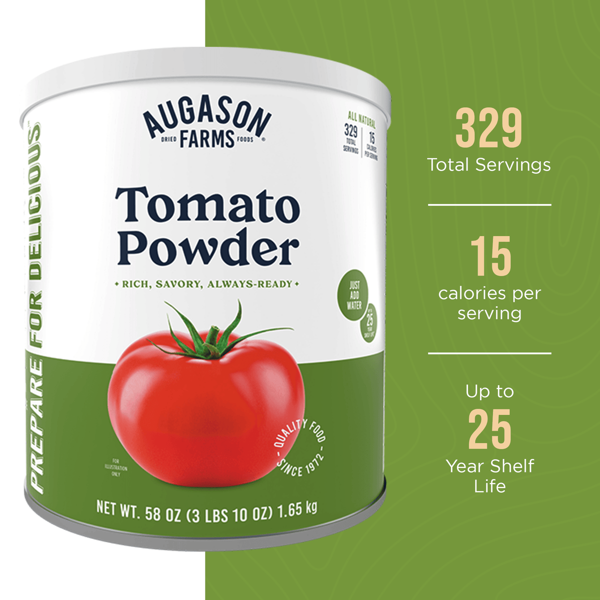 Augason Farms Tomato Powder Can, 329 Servings, view 2